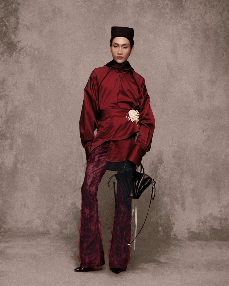 Ch? L?n Denim Flared Pants AN HERITAGE ASTOUD