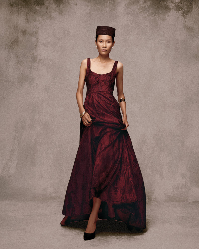 NHA RONG TAFFETA GOWN