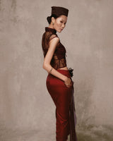 Charner Lace Mandarin Top AN HERITAGE ASTOUD