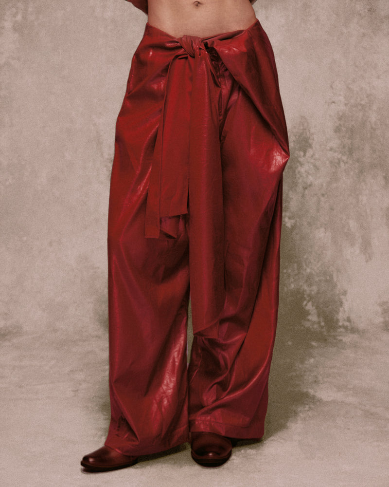 Red H?o H?n Leather Pants AN HERITAGE ASTOUD
