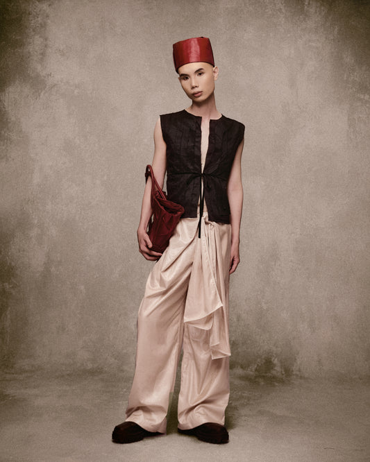 Cream H?o H?n Leather Pants AN HERITAGE ASTOUD