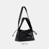 BLACK DRAWSTRING CROSSBODY