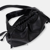 BLACK DRAWSTRING CROSSBODY