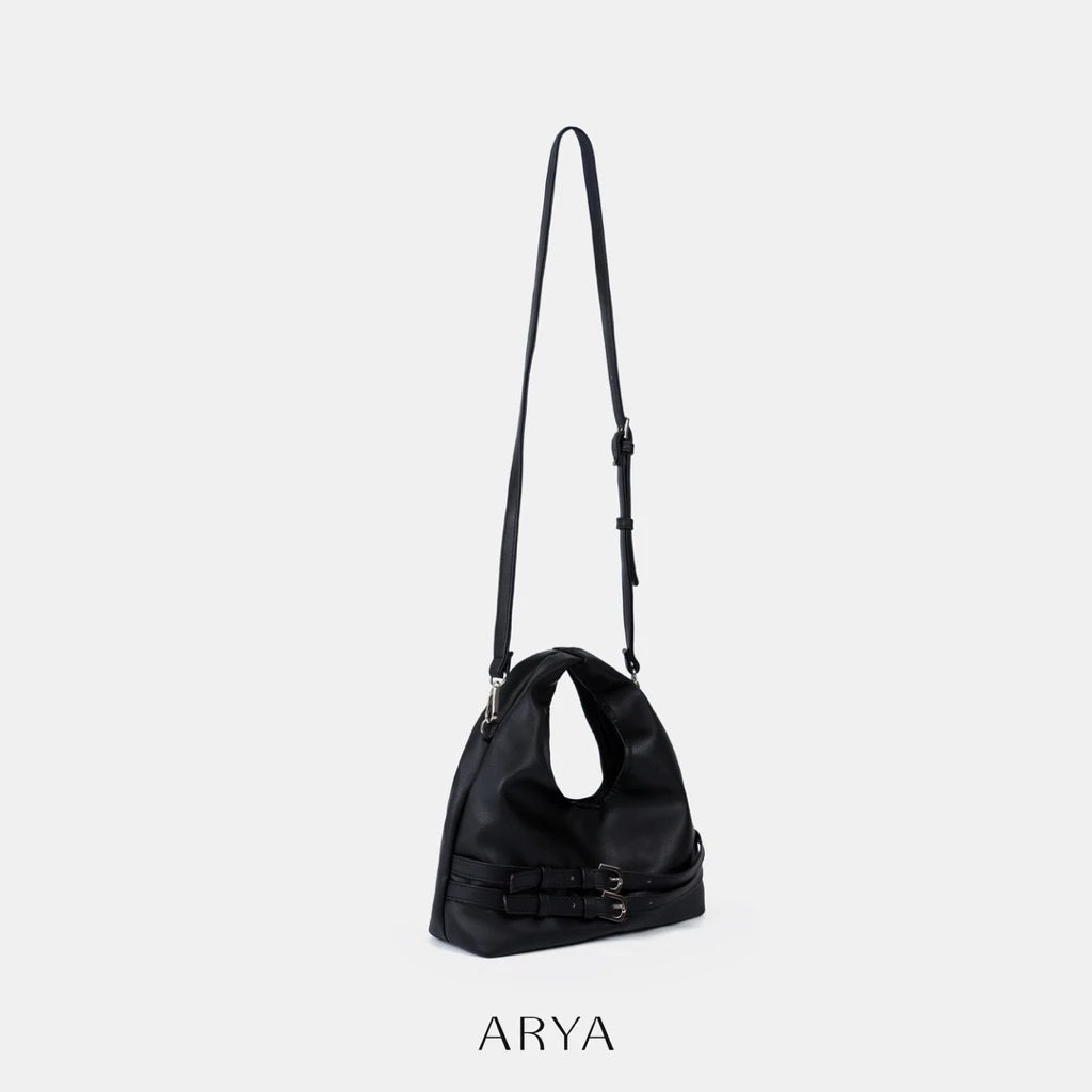 BLACK DOUBLE BELT BAG