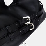 BLACK DOUBLE BELT BAG
