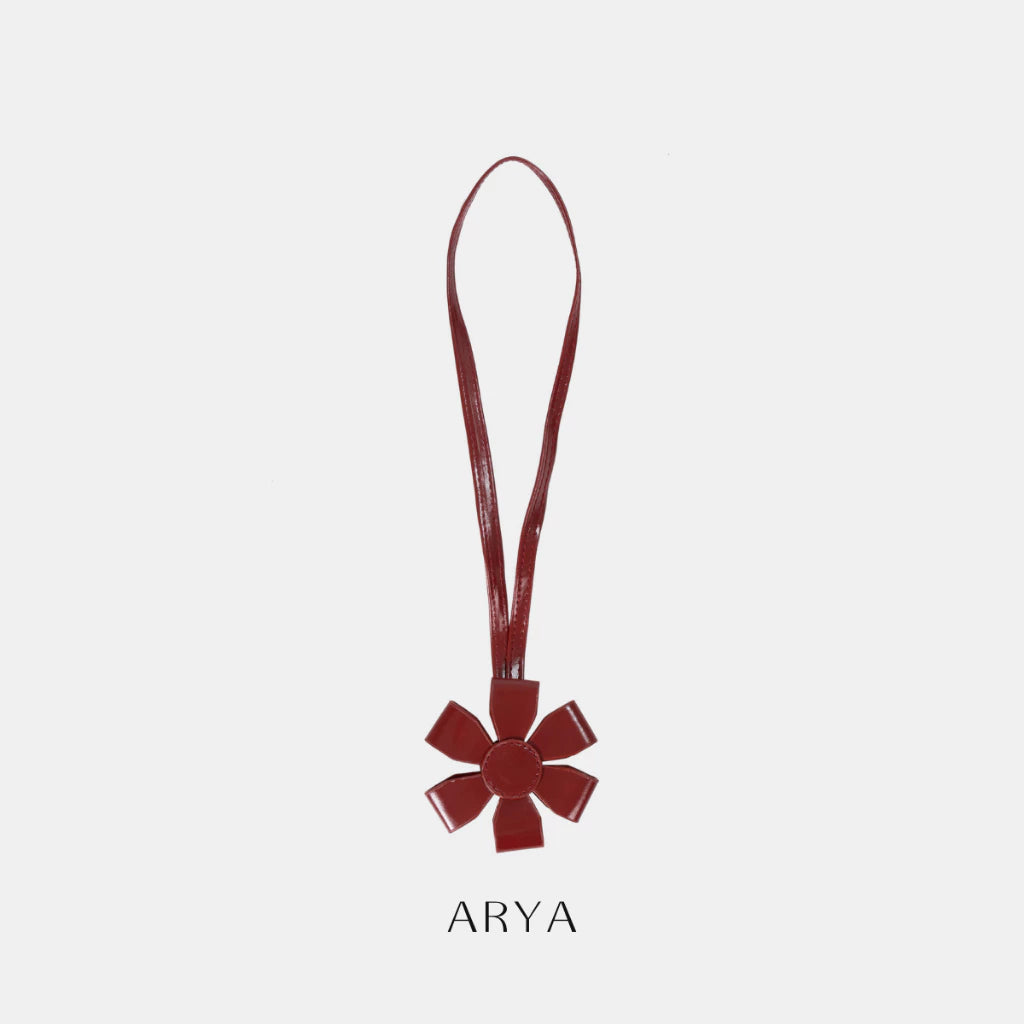 RED FLORAL CHARM