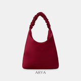 RED RUFFLE TAFTA TOTE BAG