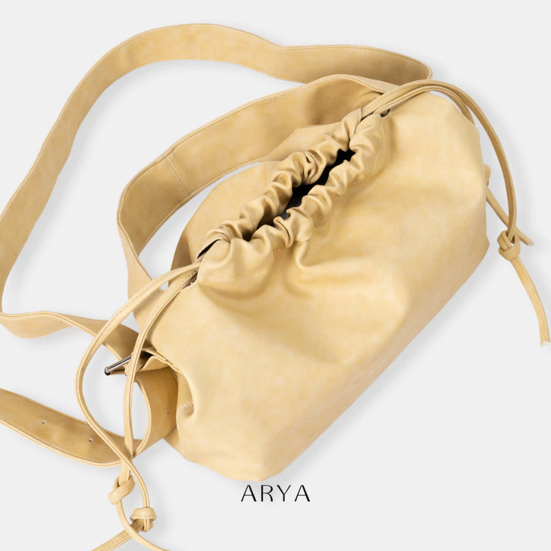 YELLOW DRAWSTRING CROSSBODY