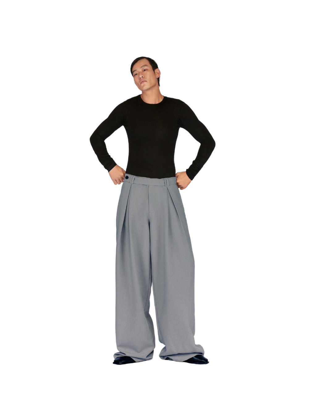 BUTTON BELT TROUSERS LAMINAPPAREL ASTOUD