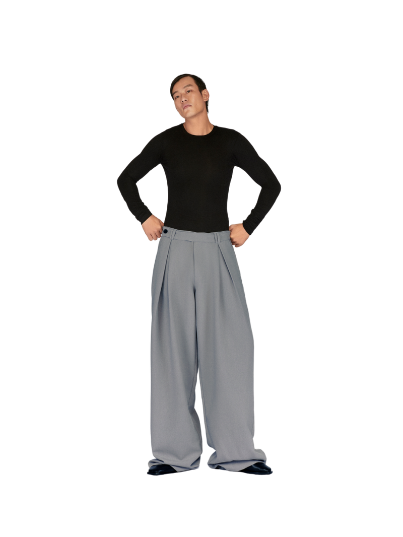BUTTON BELT TROUSERS LAMINAPPAREL ASTOUD