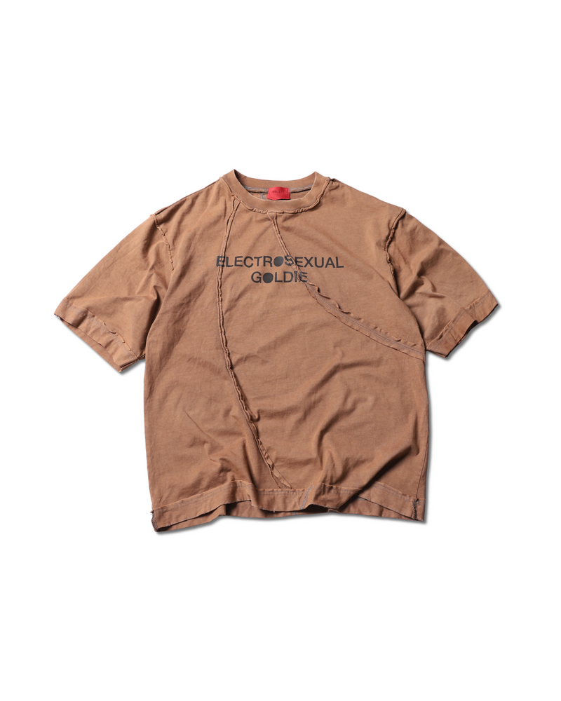 BROWN ELECTRO WASHED TSHIRT