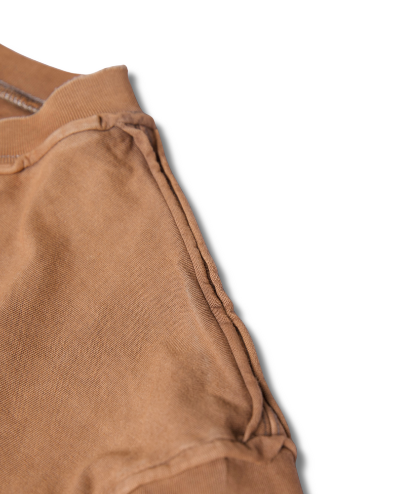 BROWN ELECTRO WASHED TSHIRT