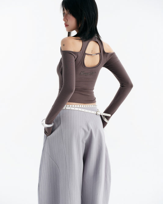 CASPIAN LONG SLEEVE TOP (GREY)