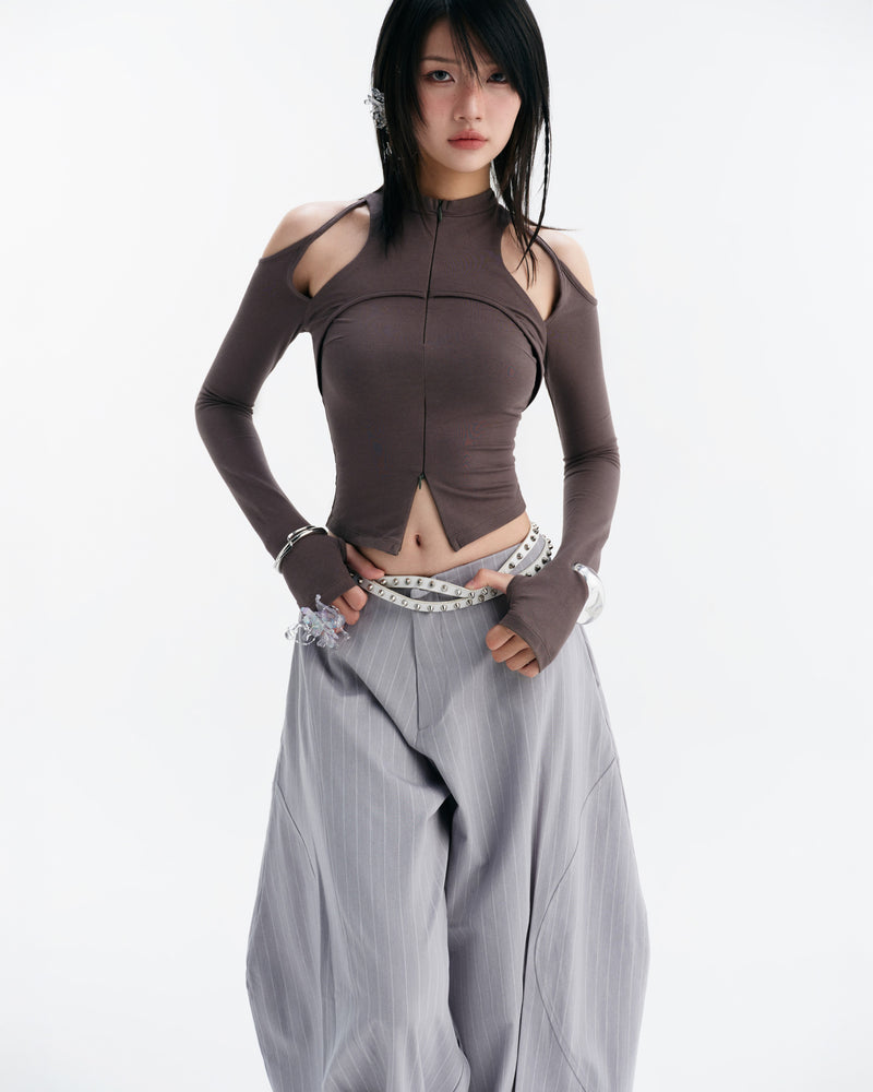 grey caspian long sleeve top bunnyhill astoud