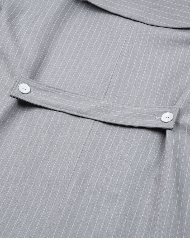 Pinstripe Trench Coat