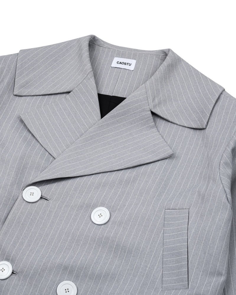Pinstripe Trench Coat