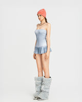 MAP CAMISOLE MINI DRESS - BLUE