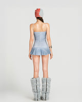 MAP CAMISOLE MINI DRESS - BLUE