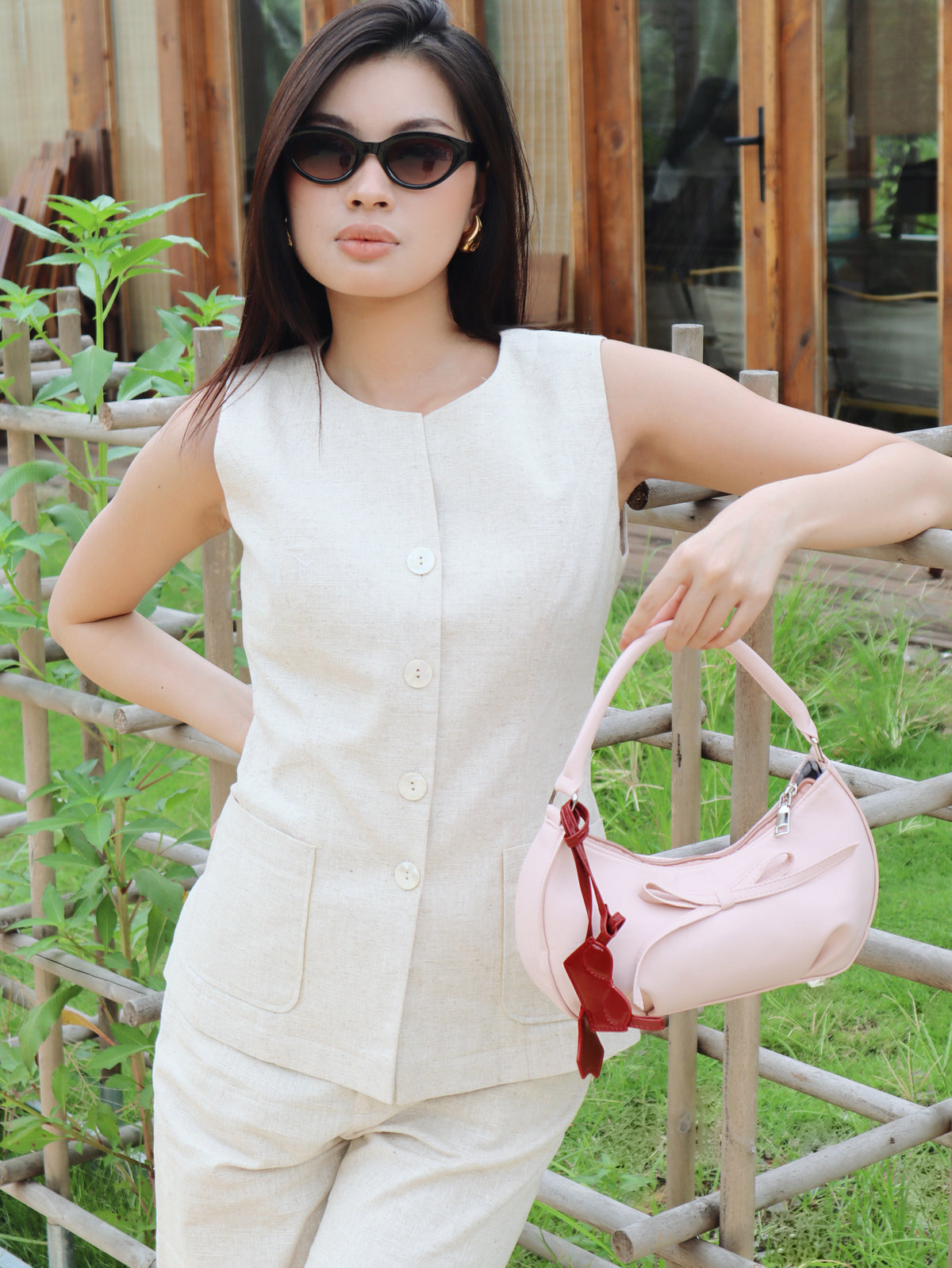 Pink Bow Pot Bag Arya Astoud