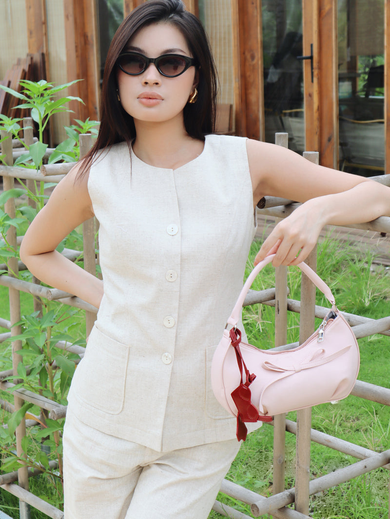 Pink Bow Pot Bag Arya Astoud