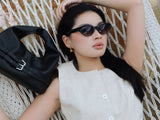 Black Double Belt Bag Arya Astoud 