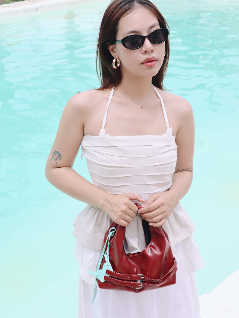 Red Double Belt Bag Arya Astoud 