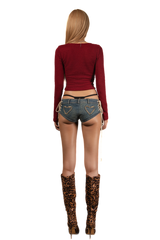 pop-long-sleeve-vneck-cropped-top tatichu astoud