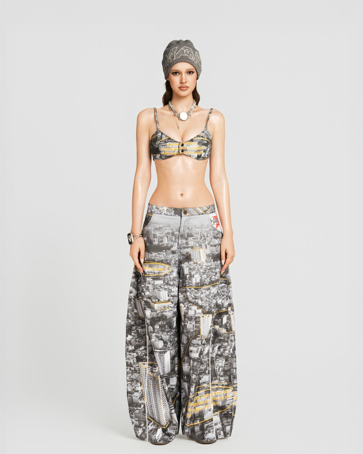 MAP STREET PRINTED BRA