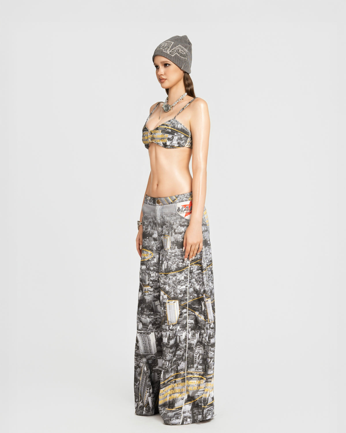 MAP STREET PRINTED BRA