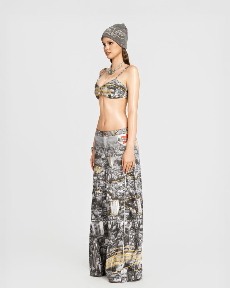 MAP STREET PRINTED BRA