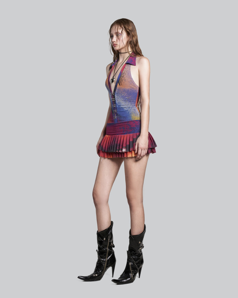 iunu-halter-v-neck-mesh-dress tatichu astoud