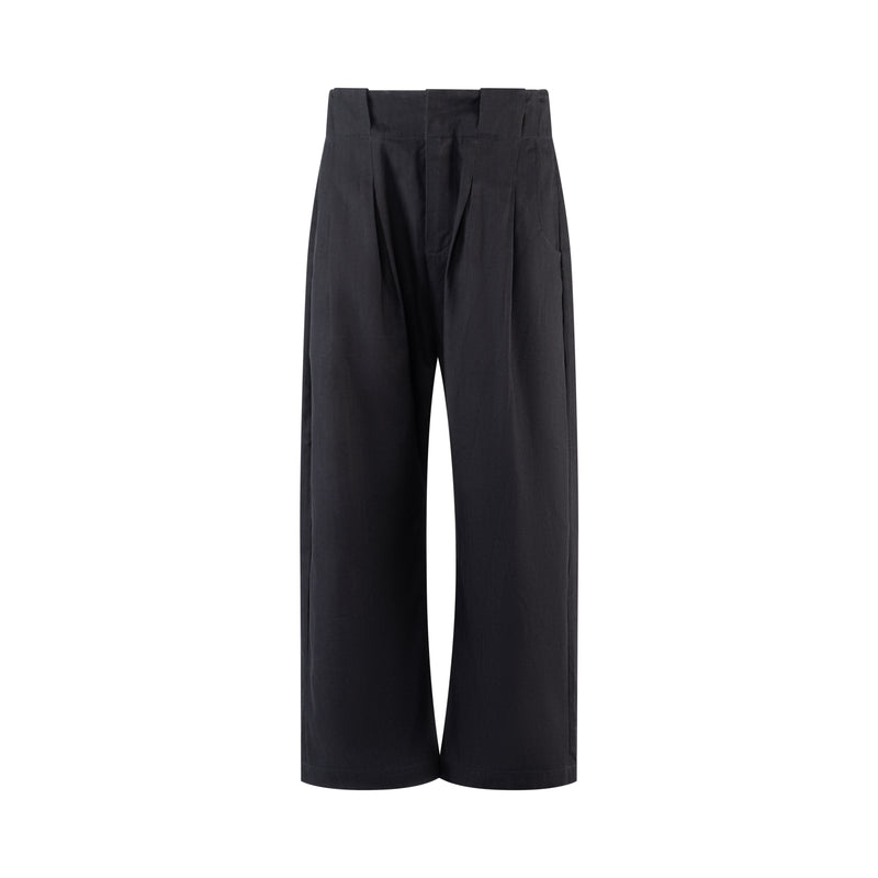 black-herringbone-loose-baggy-pants saomai homme astoud