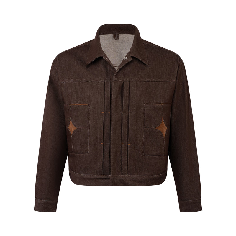 brown-cement-tiles-type-ii-raw-denim-jacket saomai homme astoud