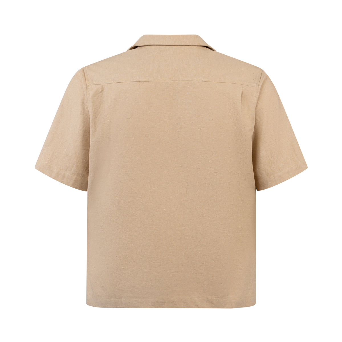 brown-zip-up-hemp-cuban-shirt saomai homme astoud