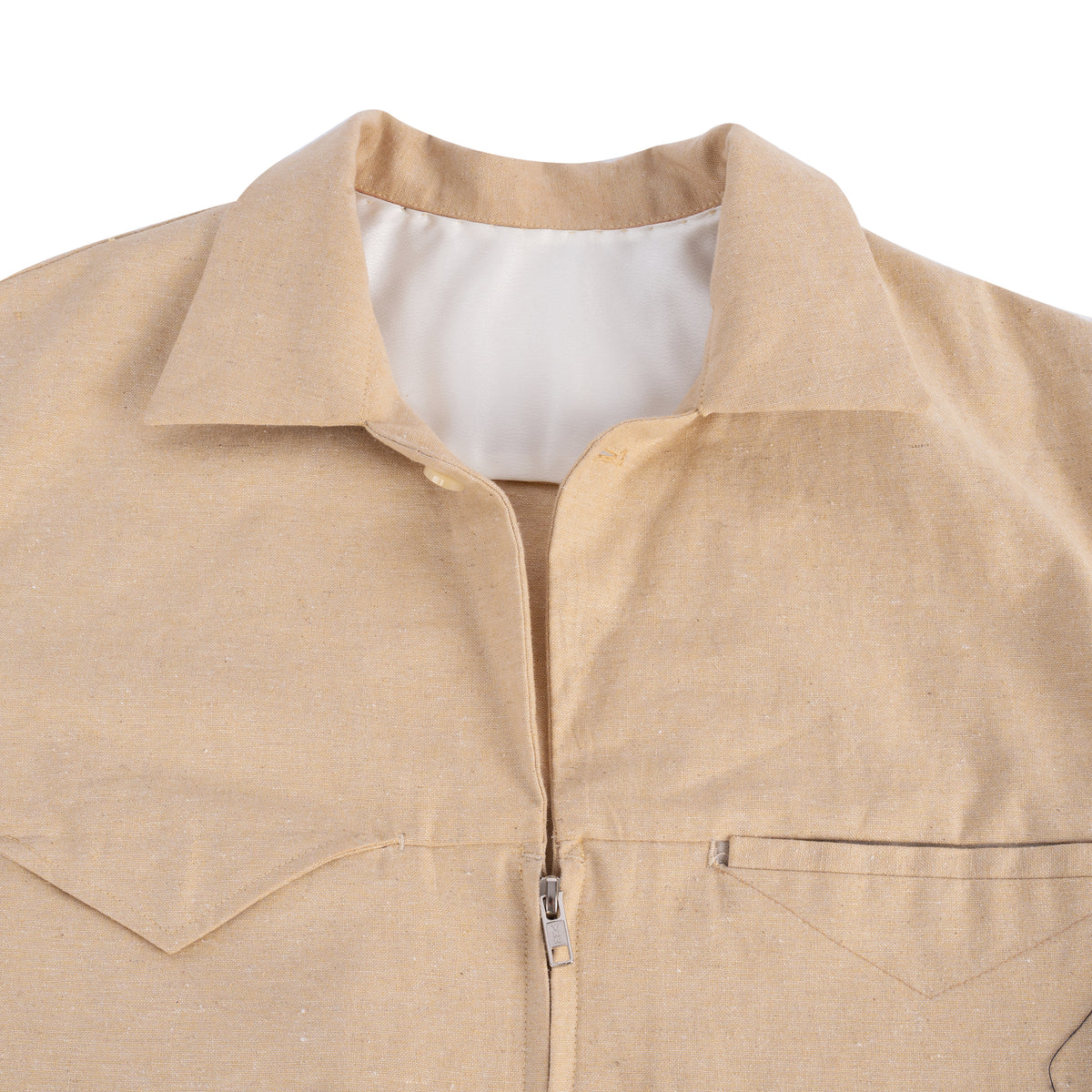 brown-zip-up-hemp-cuban-shirt saomai homme astoud