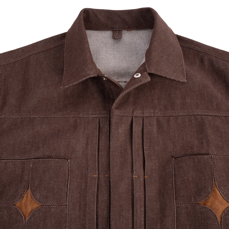 brown-cement-tiles-type-ii-raw-denim-jacket saomai homme astoud