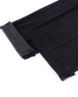 Black Denim Pleated Trousers