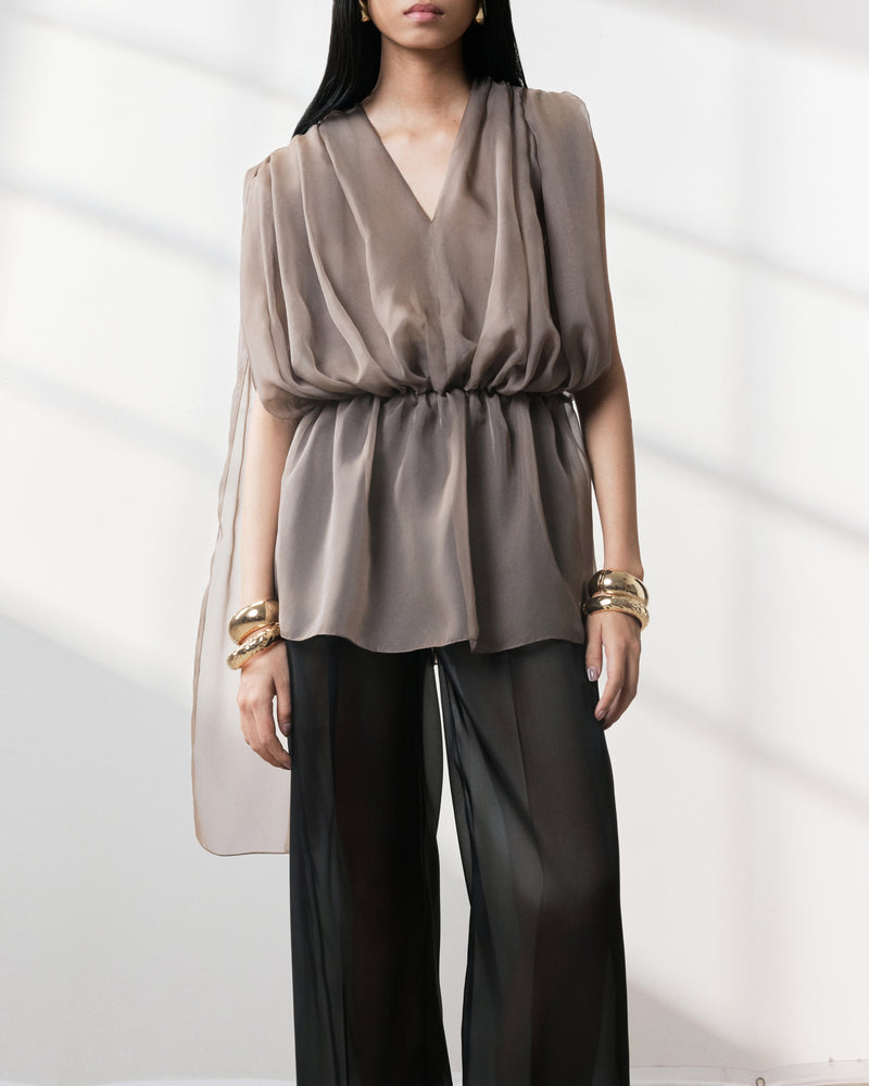 s25-womens-green-brown-sheer-top fortythree astoud