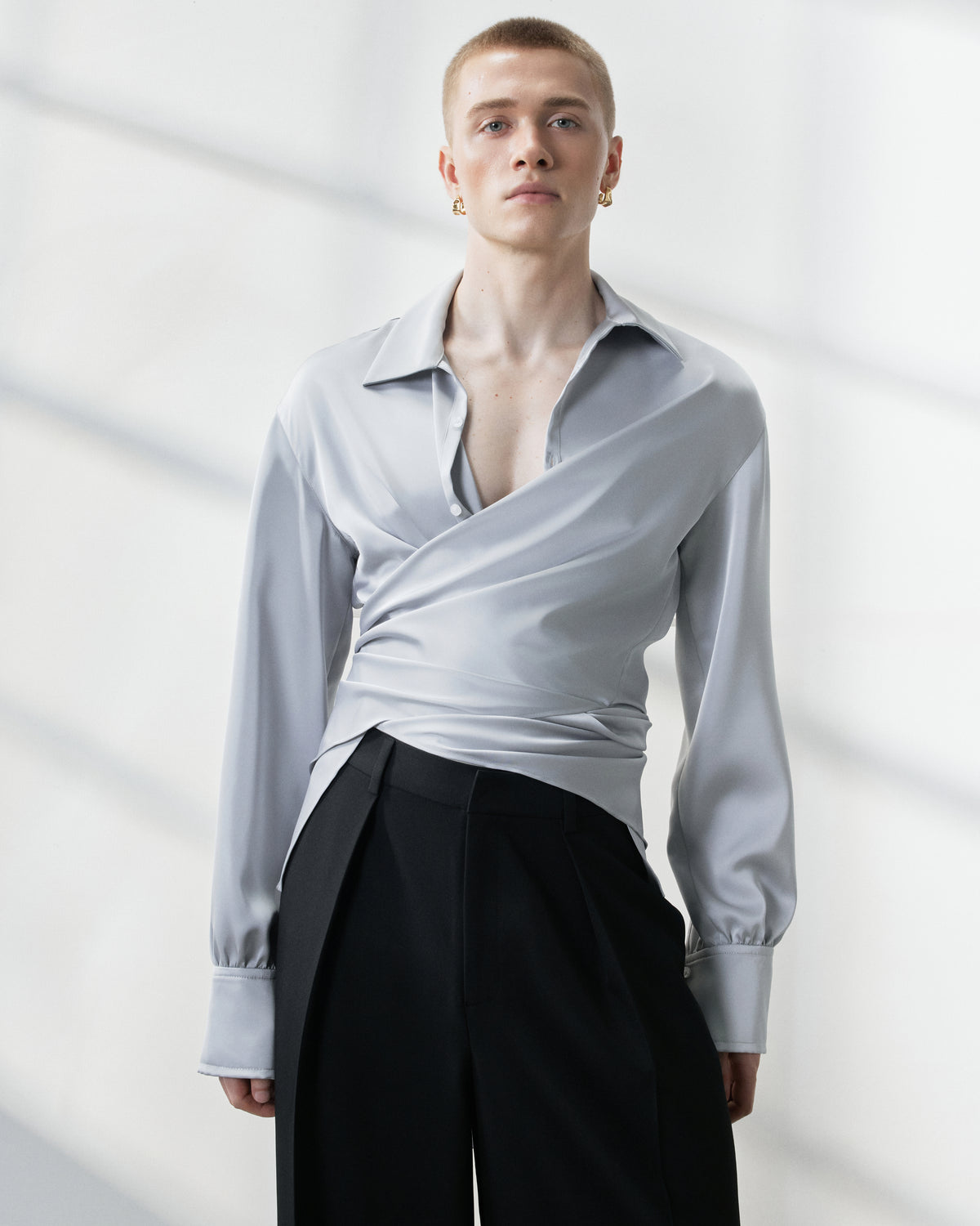 s25-mens-silver-silk-draped-shirt fortythree astoud
