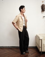 black-herringbone-loose-baggy-pants saomai homme astoud