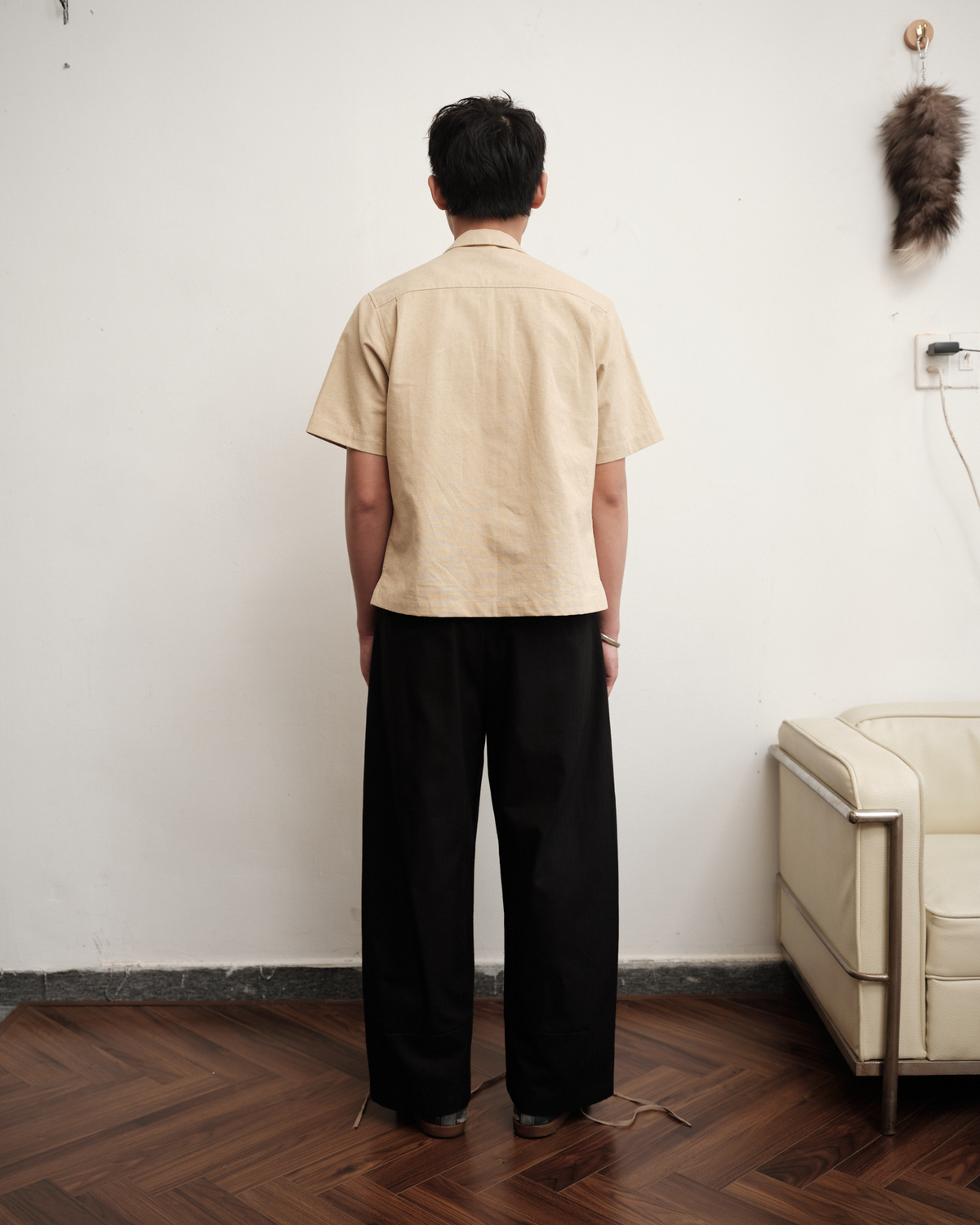 black-herringbone-loose-baggy-pants saomai homme astoud