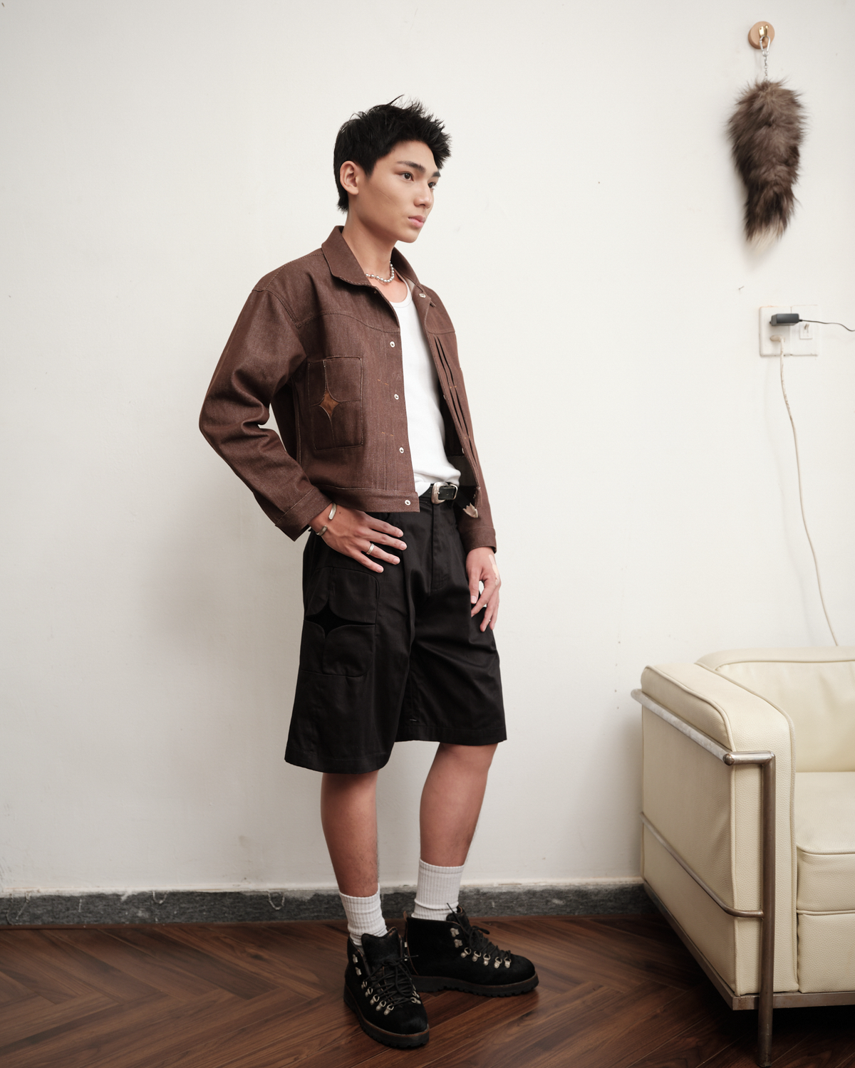 brown-cement-tiles-type-ii-raw-denim-jacket saomai homme astoud