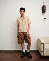 brown-3d-cement-tiles-cargo-short saomai homme astoud