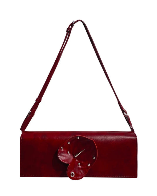 GARNET ANTHURIUM MAXI CLUTCH BAG