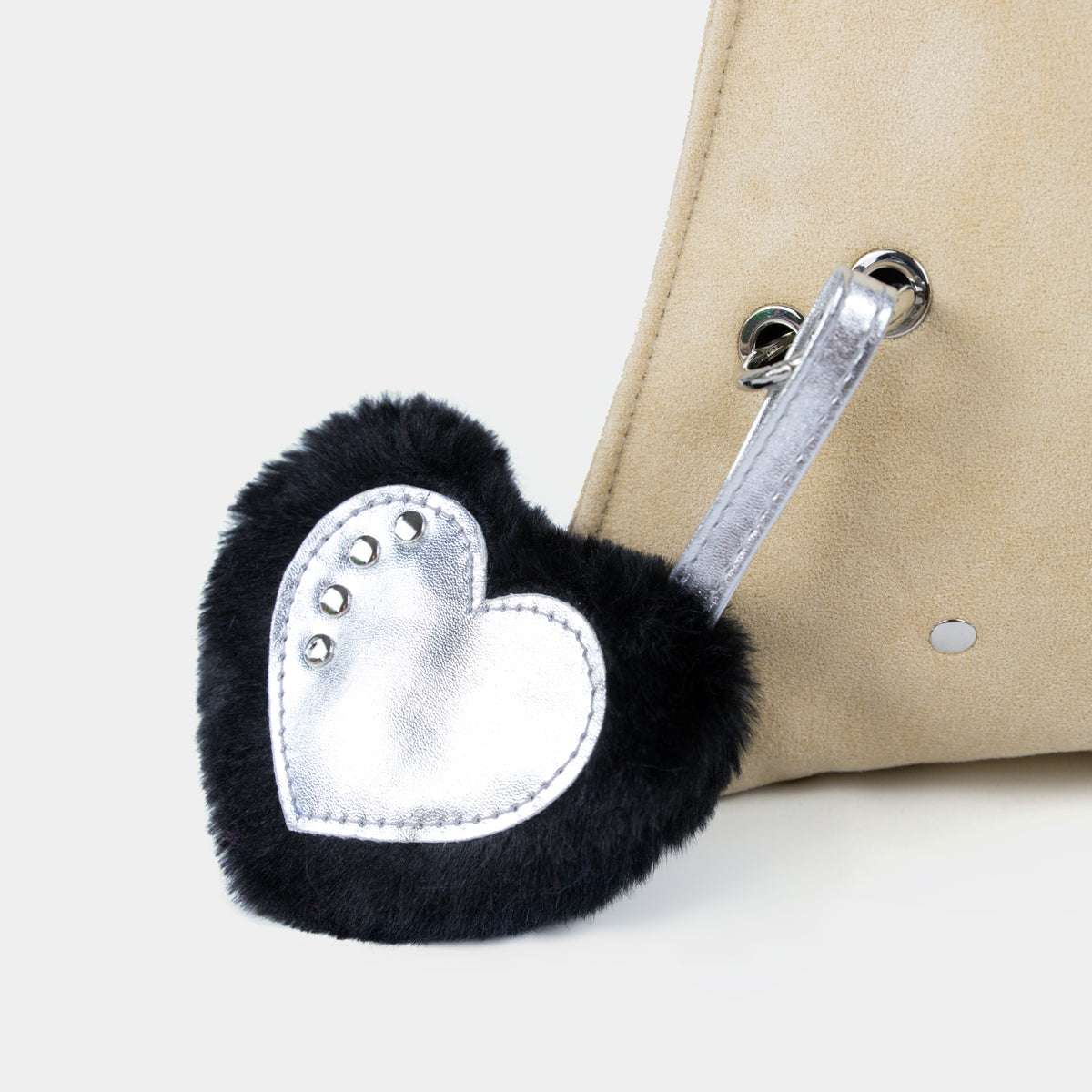 BLACK METAL HEART CHARM