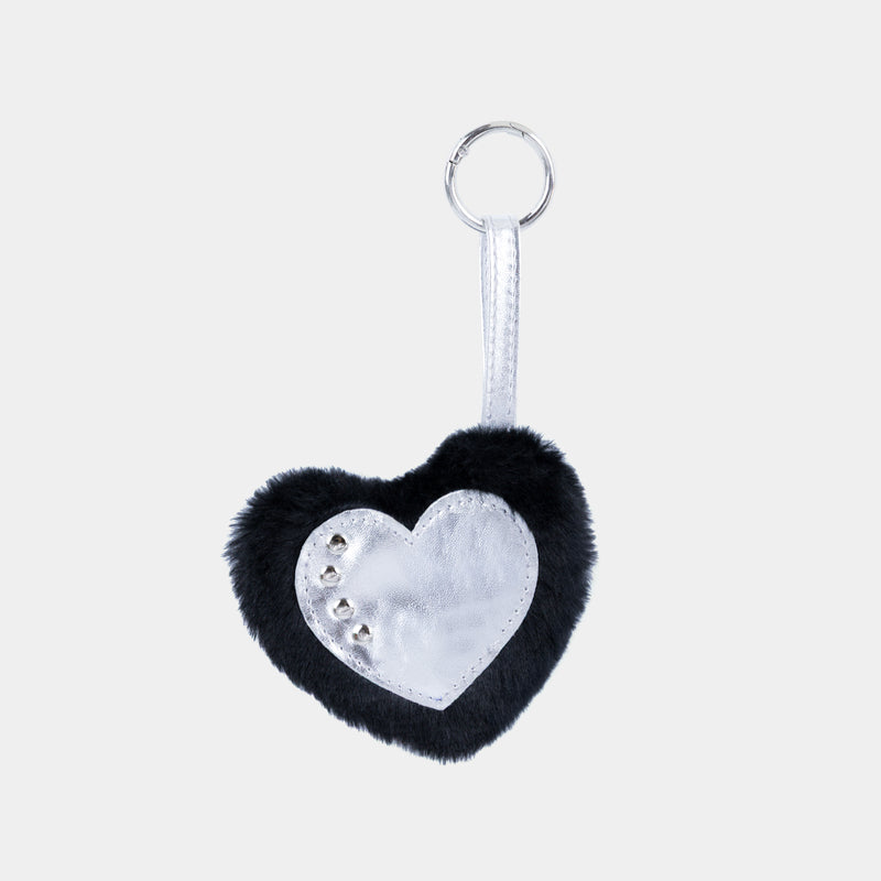 BLACK METAL HEART CHARM