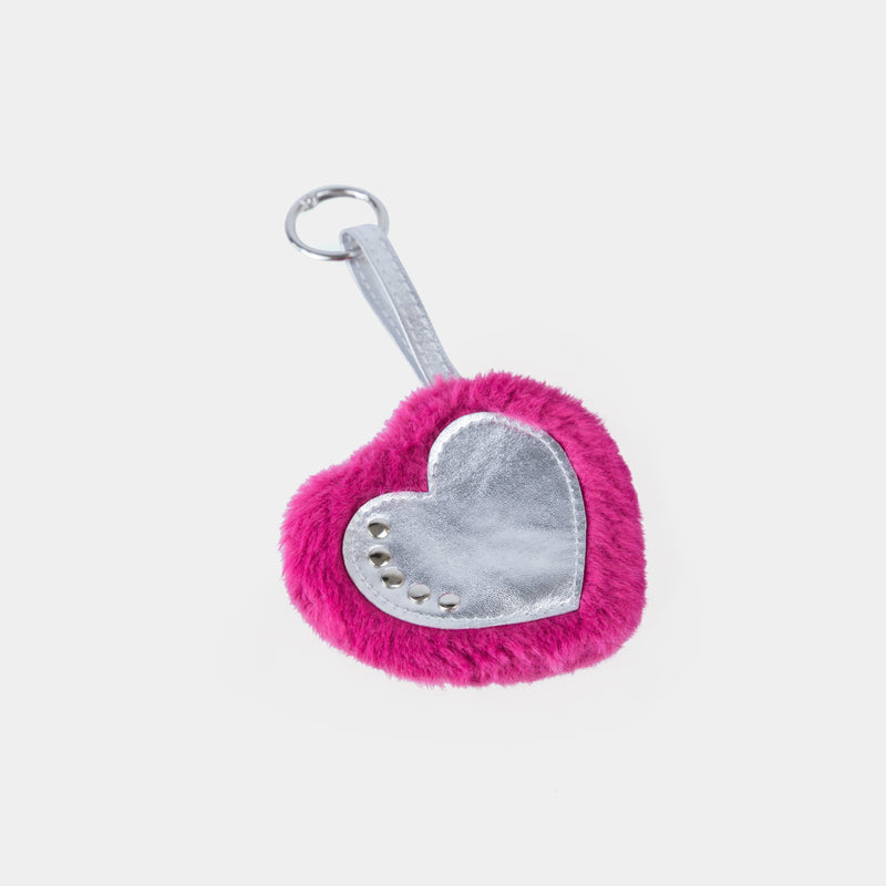 PINK METAL HEART CHARM