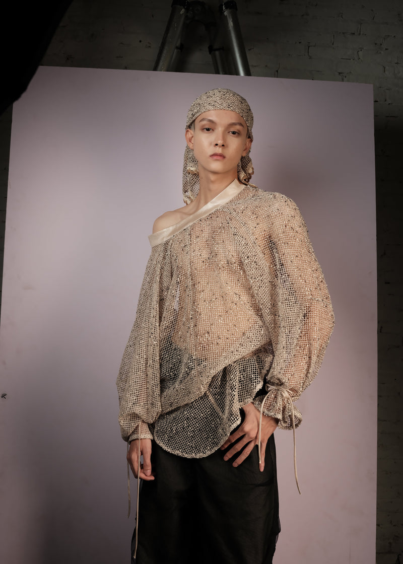 beige-hoa-tinh-mesh-shirt an heritage astoud