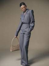 GREY CUFF HEM TROUSER