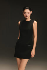 BLACK GOBLET MINI DRESS